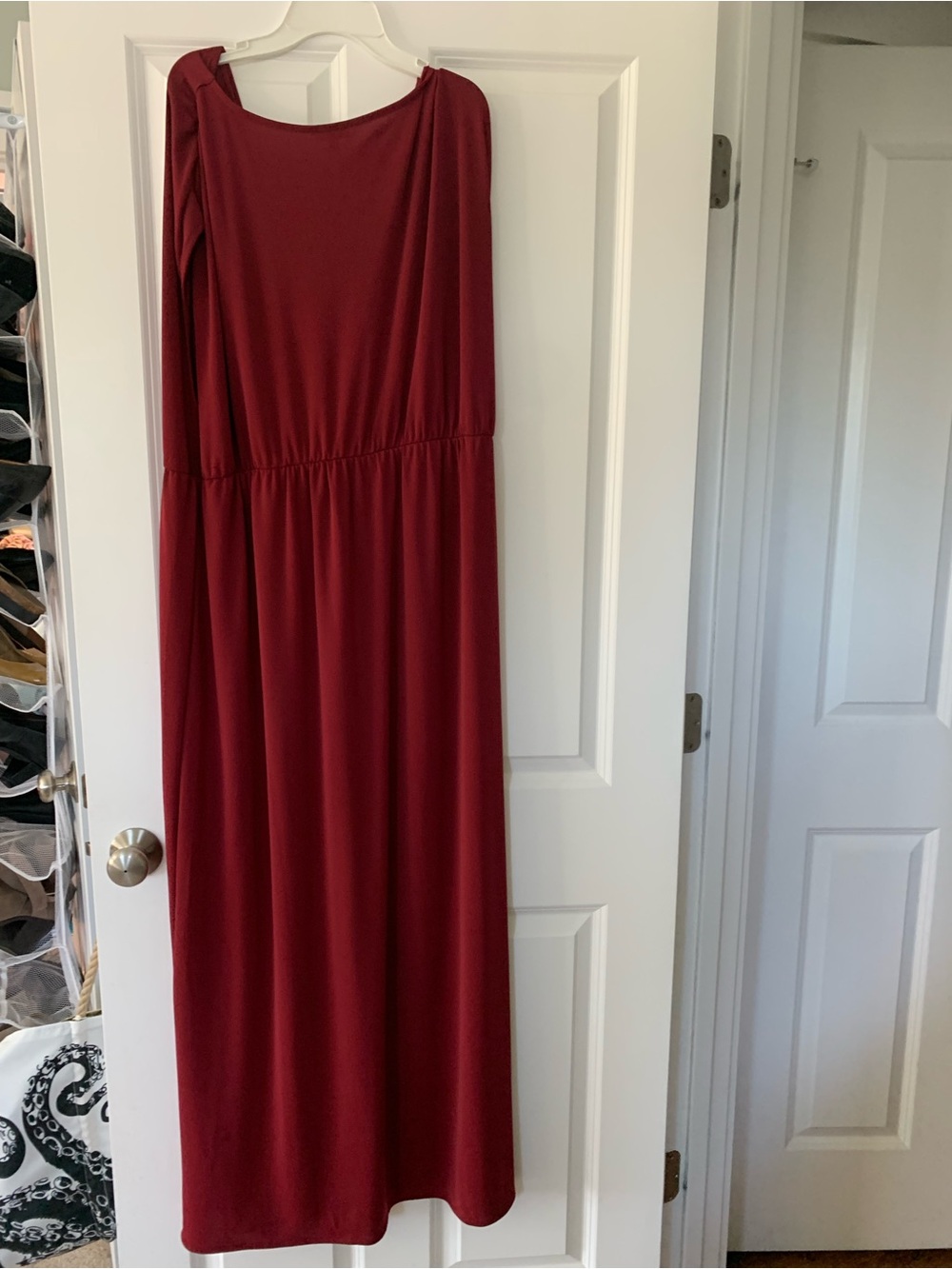 Talbots Deep Red Wrap-Style Maxi Dress 3x - Picture 2 of 5